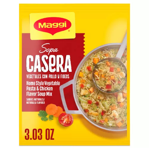 Maggi Sopa Casera Vegetales con Pollo y Fideos 3.03oz