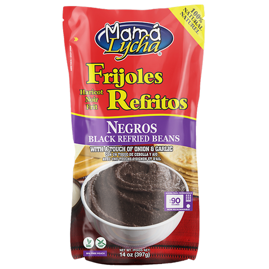 Mama Lycha Black Refried Beans Doypack 14 oz