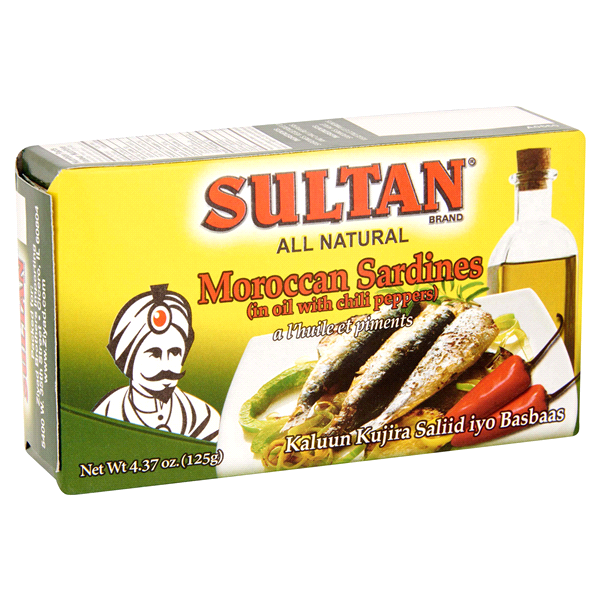 Sultan Moroccan Sardines In Oil With Chili Peppers 125gr