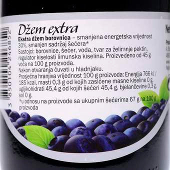 Podravka Dzem Extra Borovnica Blueberry Spread Jam 8.5oz