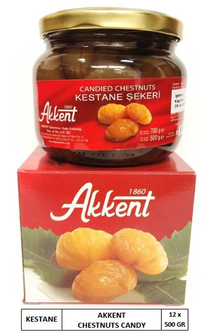 Akkent Candied Chestnuts Kestane Sekeri 700gr