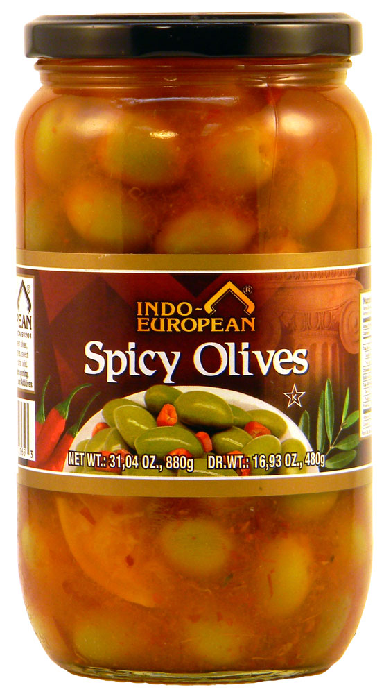 Indo European Green Spicy Olives 31oz