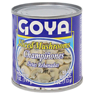 Goya Sliced Mushrooms Champiñones Rebanados 4oz