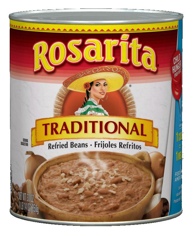 Rosarita Traditional Refried Beans, 30 oz