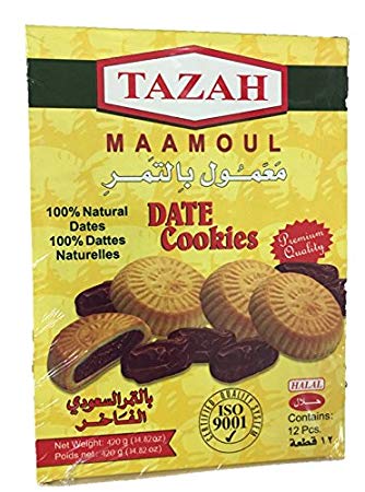Tazah Maamoul Date Cookies 100% Natural Dates 12pcs 420gr