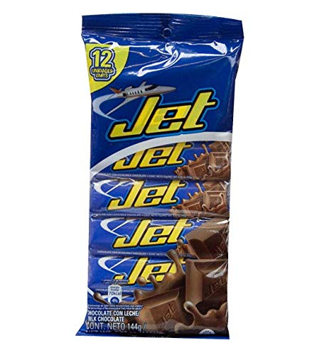 JET Milk Chocolate 12 Units. 144 grs. / 4.2 oz.