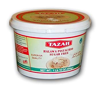 Tazah Halawa Halva Pistachio Sugar Free 454gr