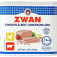 Zwan Halal Chicken & Beef Luncheon Loaf 12oz