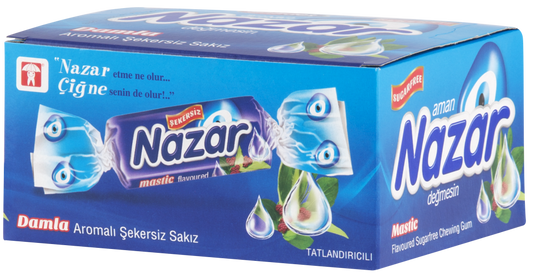 Nazar Sugar Free Turkish Chewing Gum 100 Pcs Damla