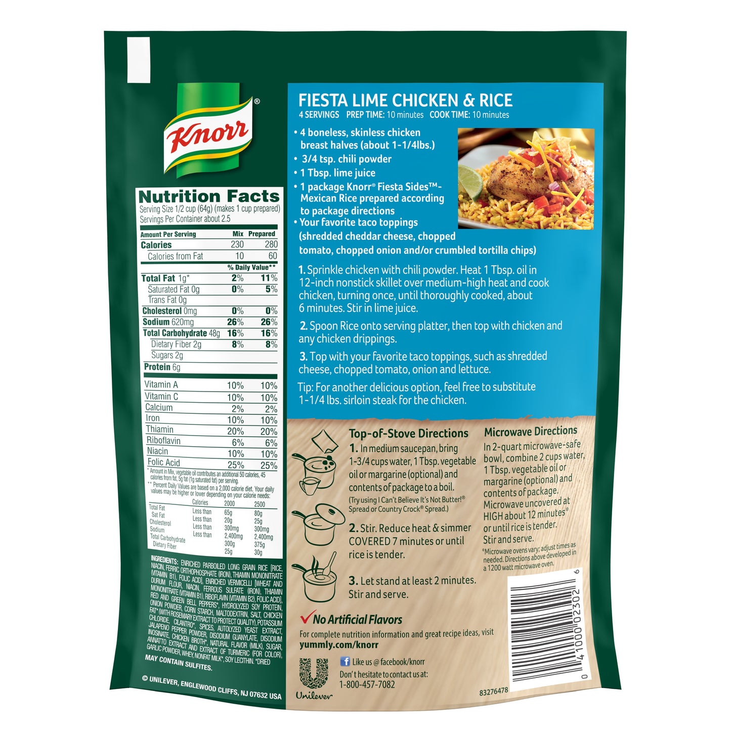 Knorr Fiesta Side Dish Mexican Rice 5.4 oz