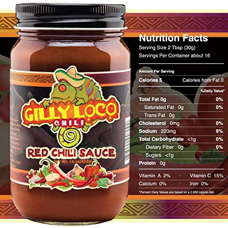 Gilly Loco Red Chili Sauce 16oz