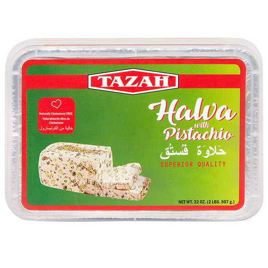 Tazah Halva Helva Halawa With Pistachio 16oz
