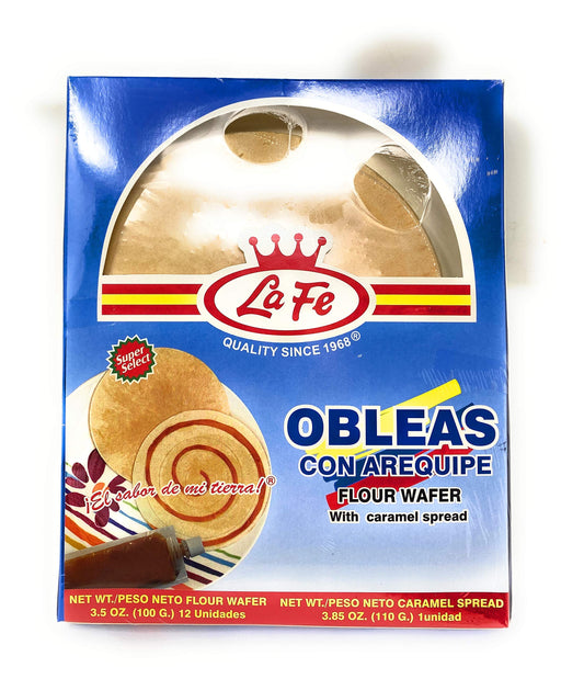 Obleas La Fe Flour Wafer with Caramel Spread 110g