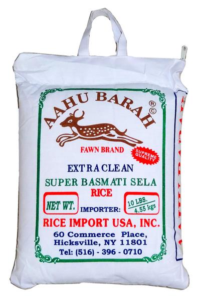 AAHU BARAH Super Basmati Sela Rice Extra Clean 10Lb