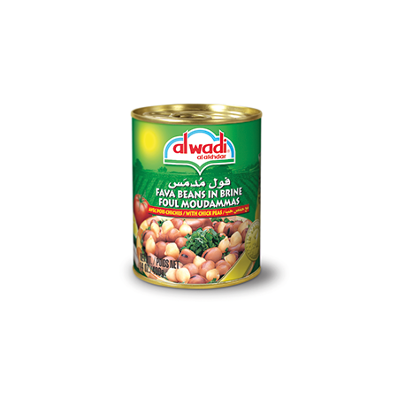 Al Wadi Fava Beans with ChickPeas in Brine 14oz