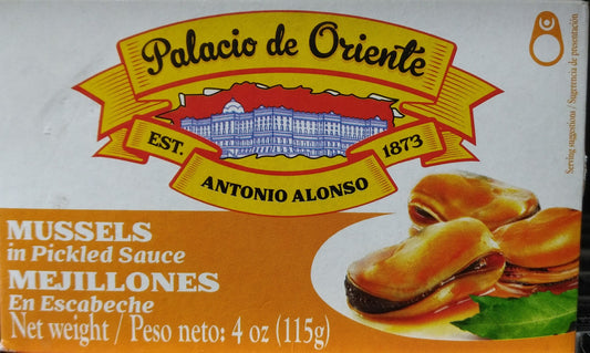 Palacio de Oriente Mussels in Pickled Sauce Mejillones 4oz