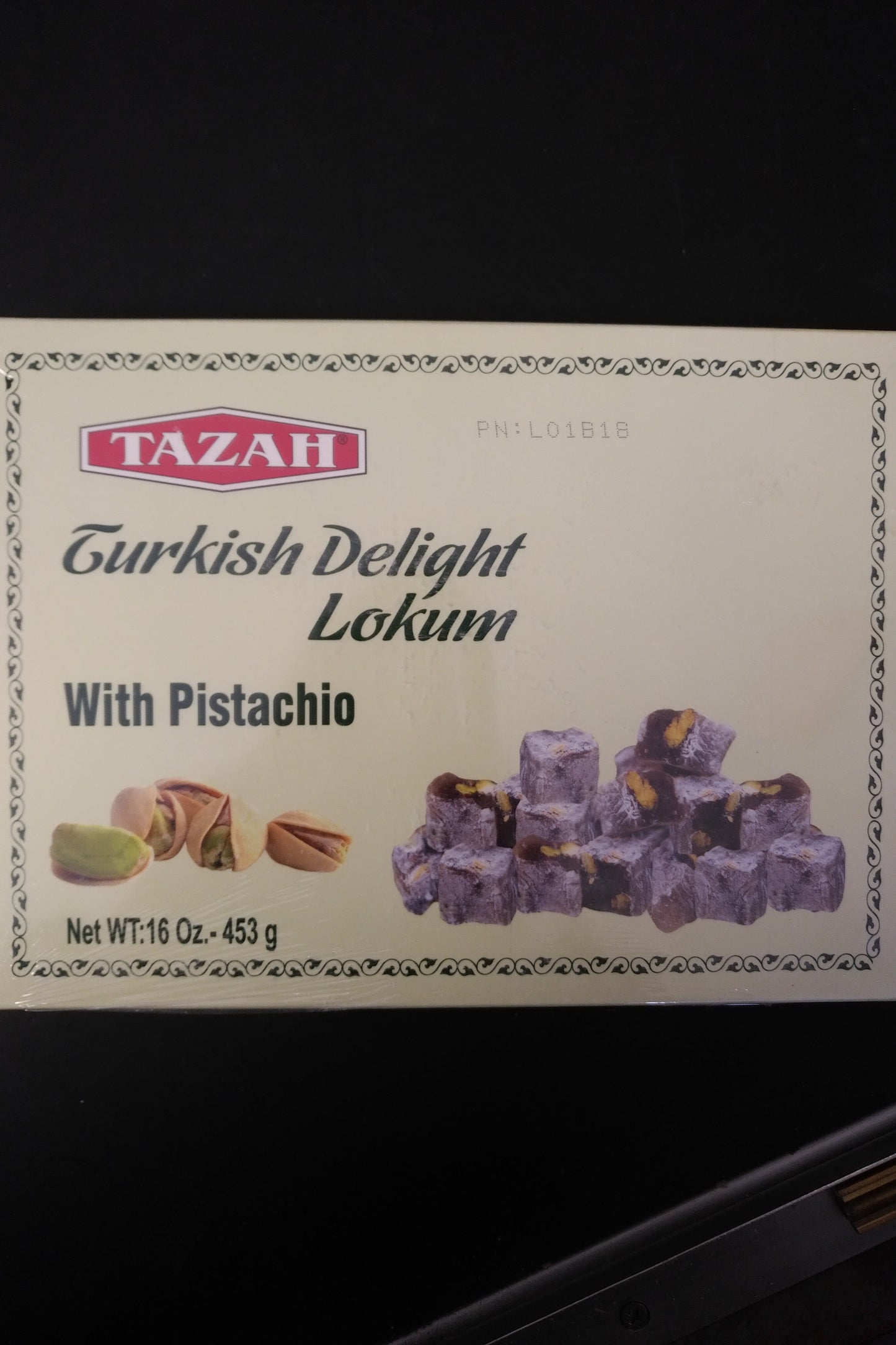 Tazah Turkish Delight Lokum With Pistachio 16oz