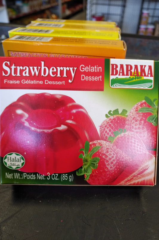 Baraka Halal Gelatin Dessert Strawberry 3oz