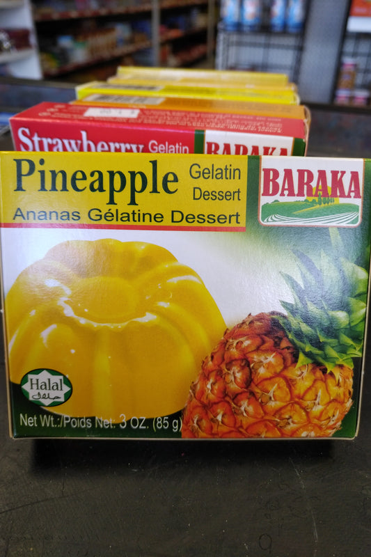 Baraka Halal Gelatin Dessert Pineapple 3oz