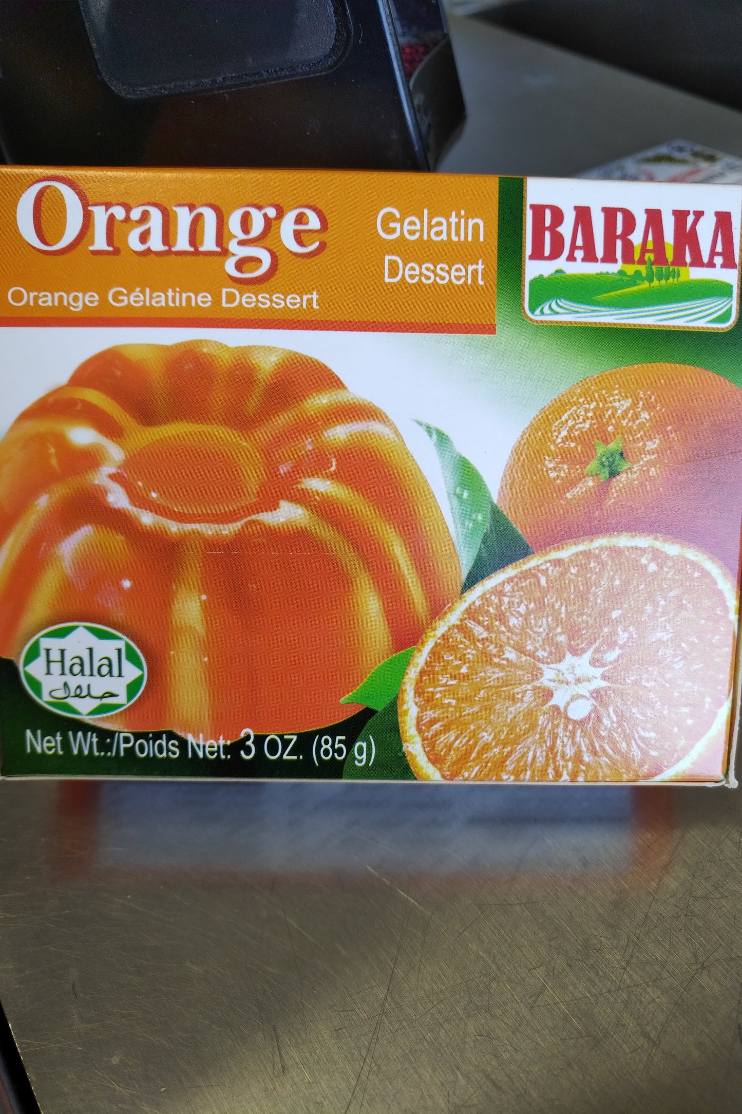 Baraka Halal Gelatin Dessert Orange 3oz