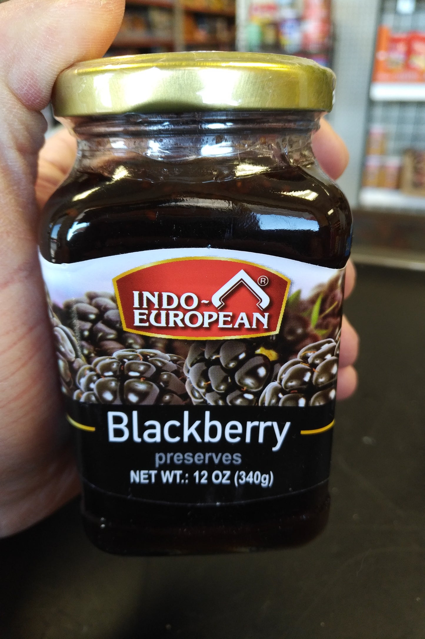 Indo European Blackberry Preserves Jam 12oz