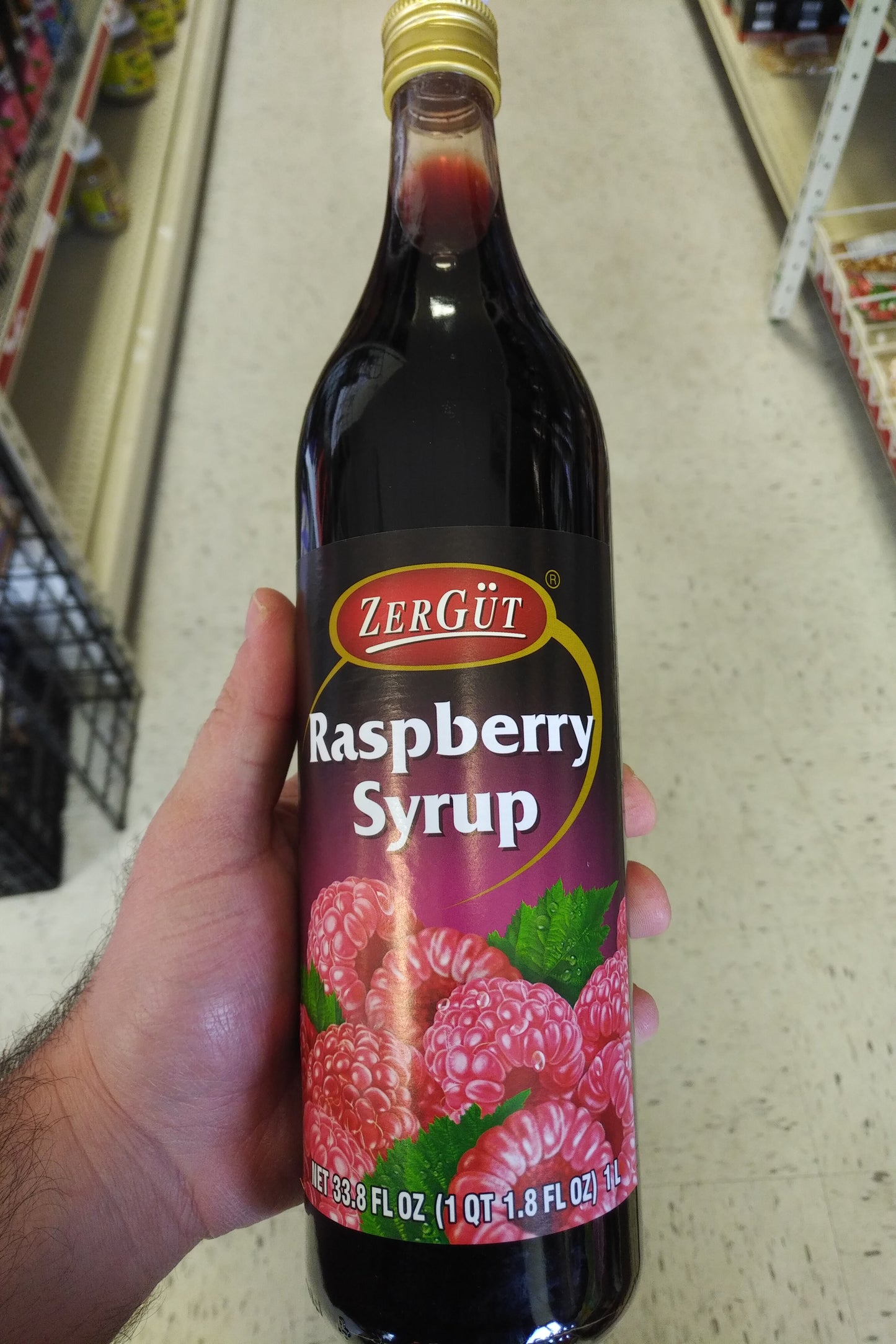 Zergut Raspberry Syrup 33.8oz