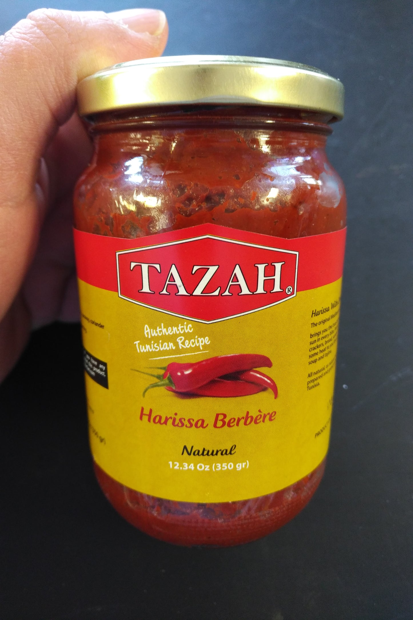 Tazah Harissa Berbere Natural With Dried Peppers 350gr