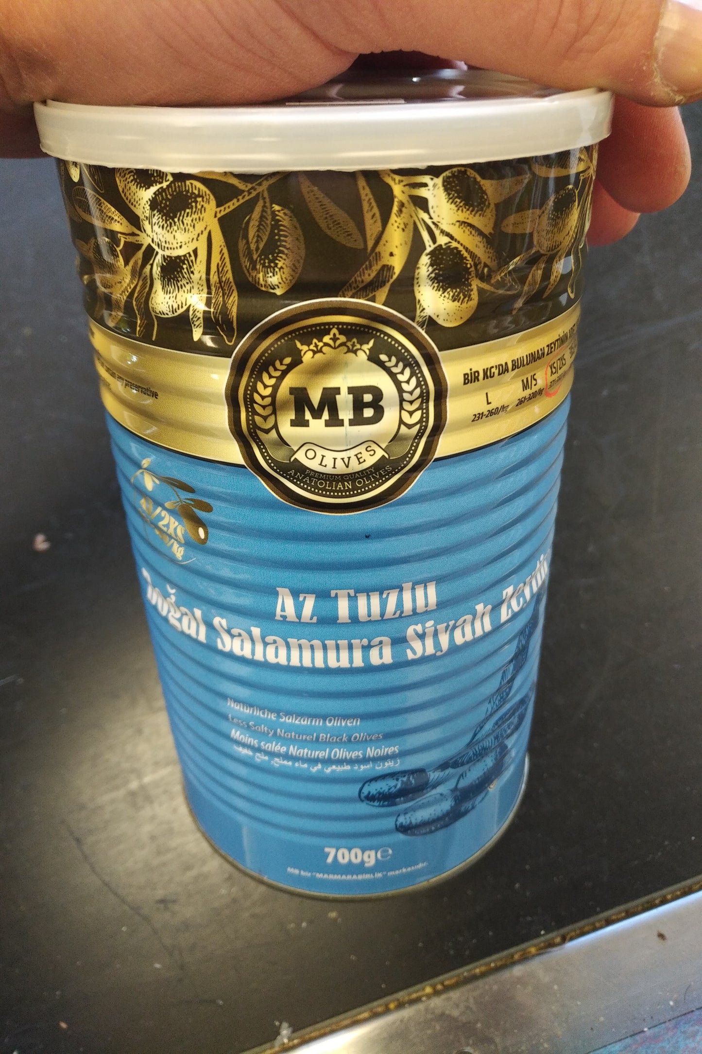 Marmarabirlik Black Olives AZ TUZLU 700gr