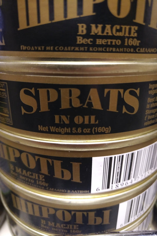 Sprats in Oil 5.6oz smoked Fish