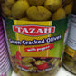 Tazah Green Cracked Olives With Papper 2.2lb