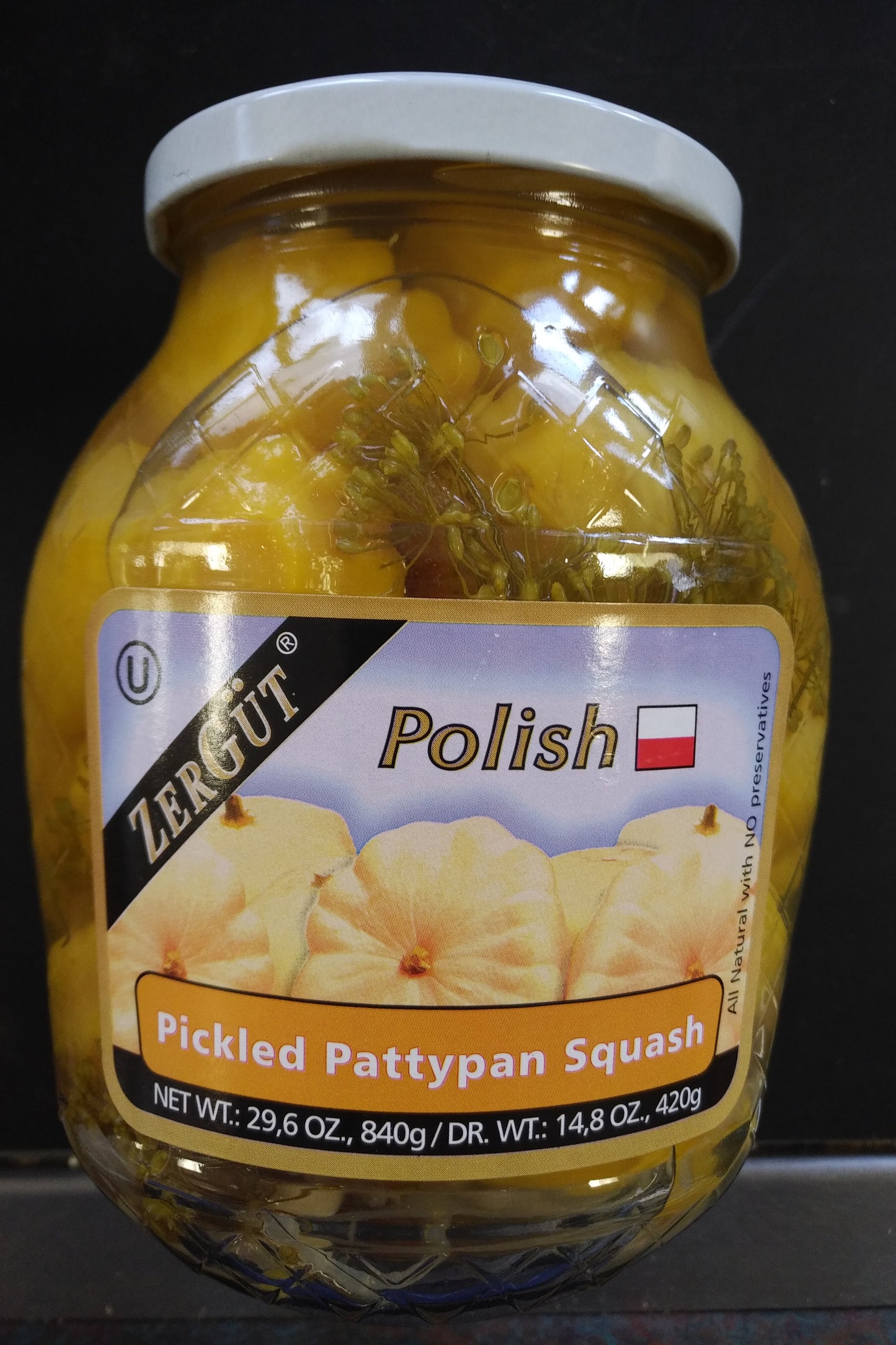 Zergut Polish Pickled Pattypan Squash 840 gr