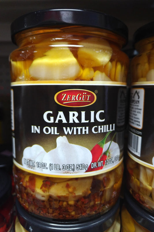 Zergut Garlic In Oil With Chili 19oz