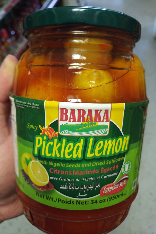 Baraka spicy Pickled Lemon with Nigella and Safflower  34oz