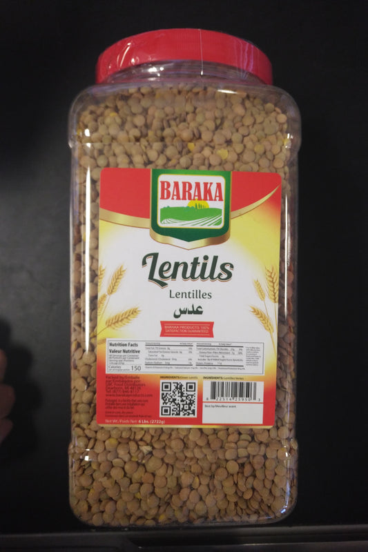 Baraka Green Lentils 6LB