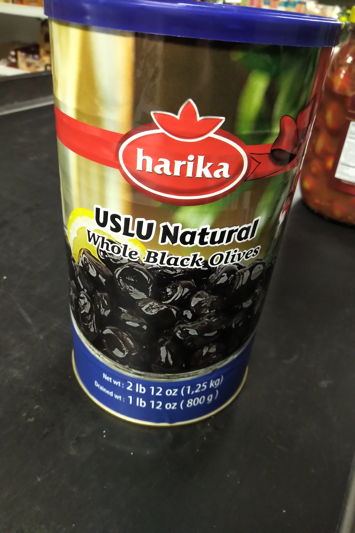 Harika Uslu Natural Whole Black Olives 1,25KG