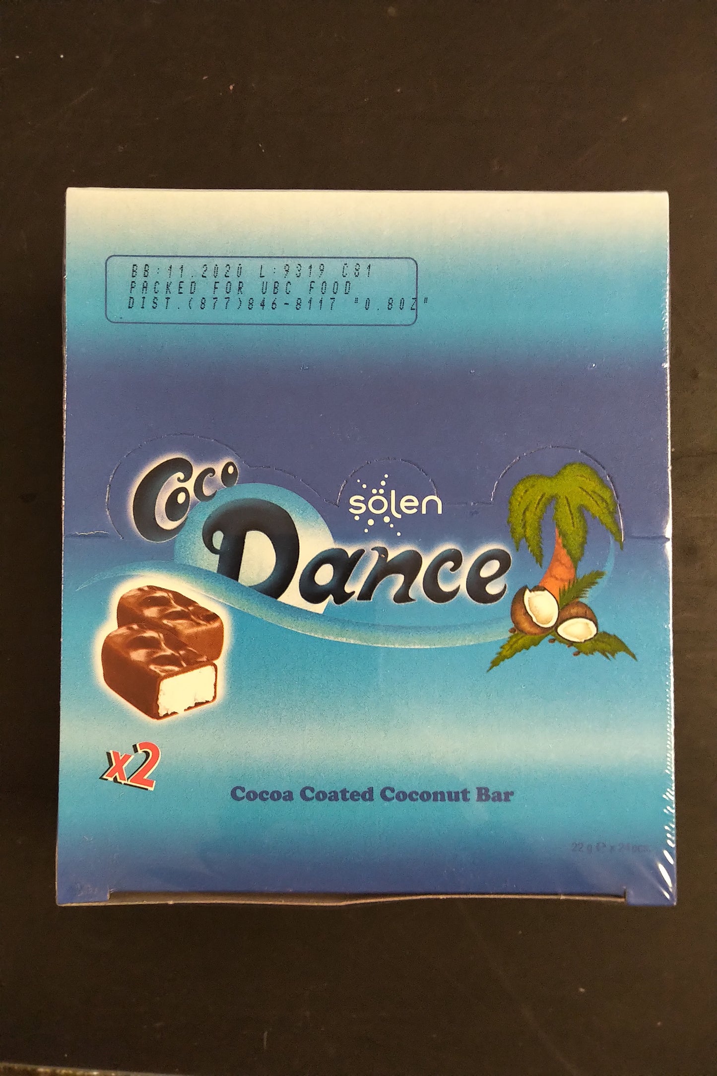 Solen Coco Dance Chocolate coconut Bar 22grX24pcs