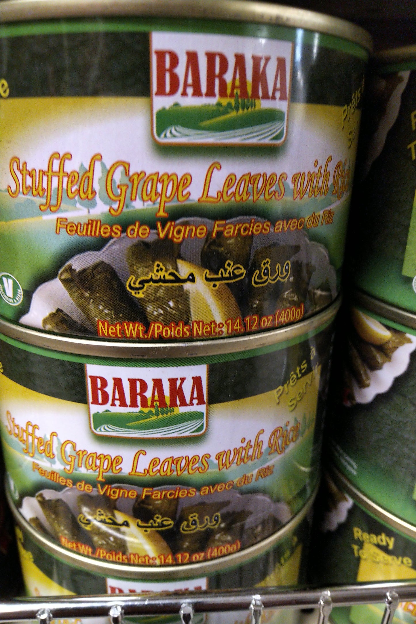 Baraka Stuffed Grape Leaves With Rice 14.12oz