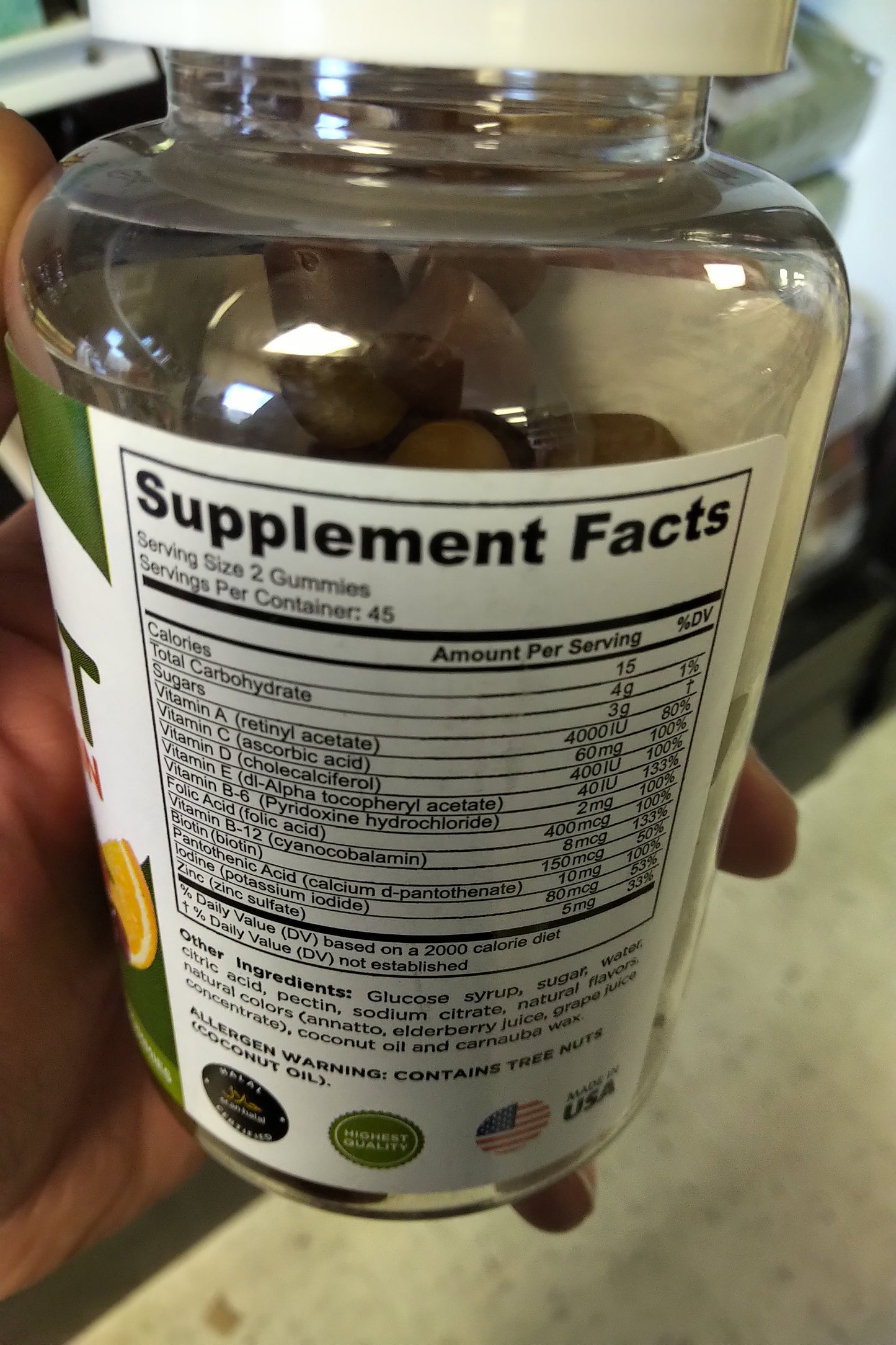 Halal Mina Vitamins Adult Multivitamin 90 Gummies EXP 04.2020