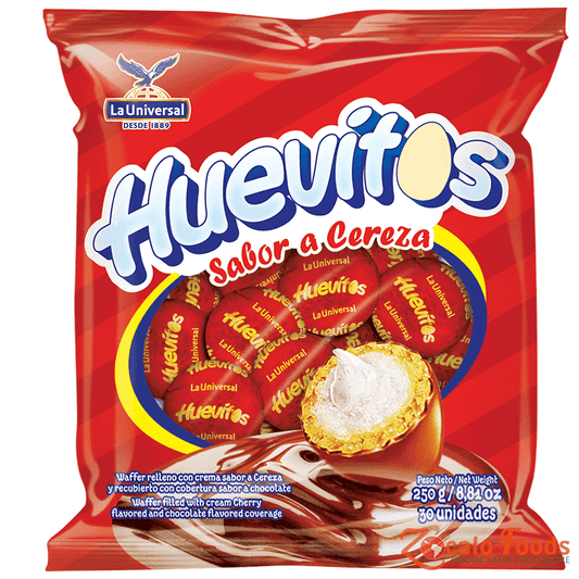 La universal Huevitos Sabor a Cereza Chocolates mini Eggs Cherry 265gr