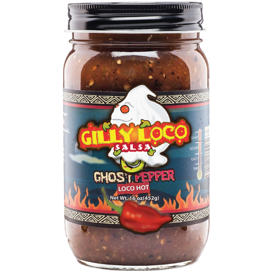 Gilly Loco Salsa Ghost Pepper 16oz LOCO HOT