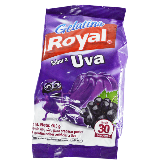 Gelatina Royal sabor a Uva Gelatin Grape Mix 400gr