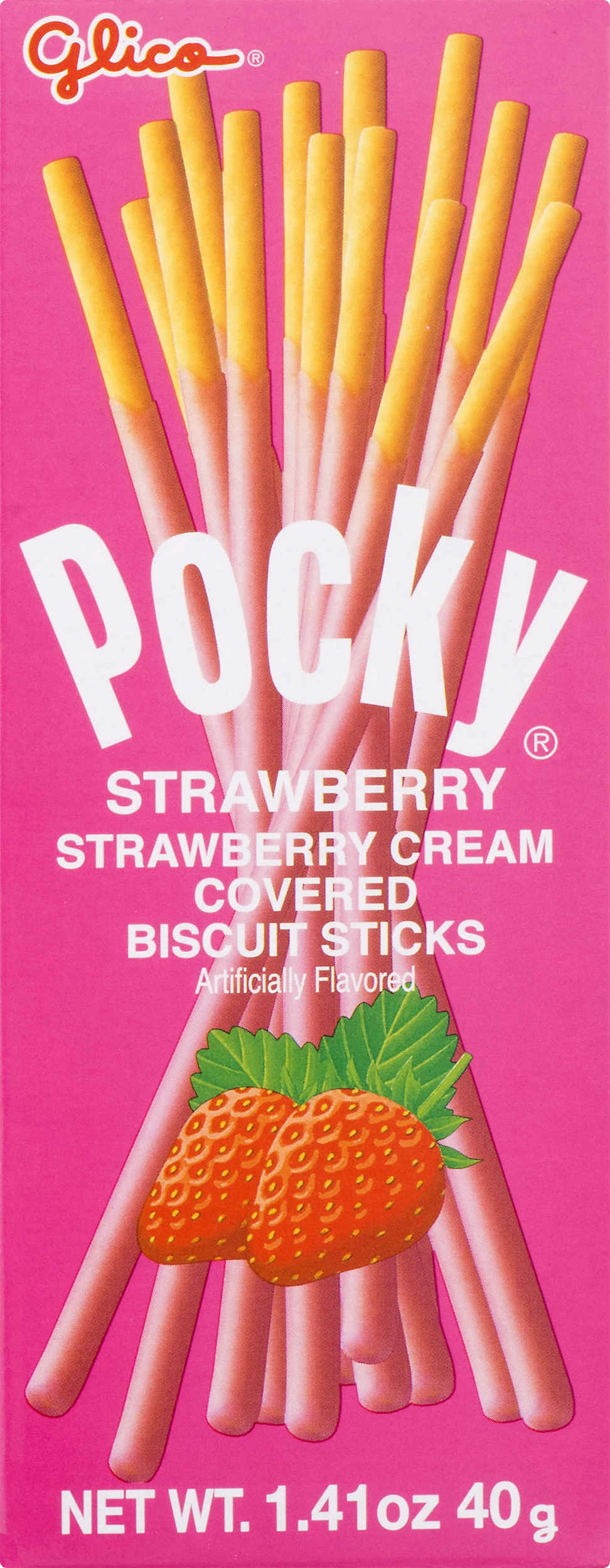 Glico Pocky Biscuit Sticks, Strawberry, 1.41 Oz