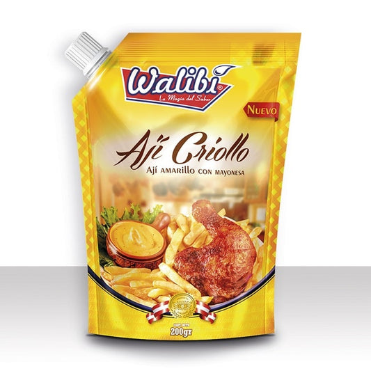 Walibi Aji Criollo Receta Artesanal yellow Chilli based hot sauce 200