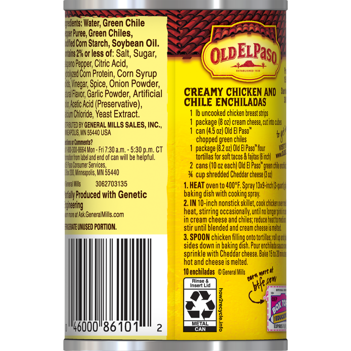 Old El Paso Mild Green Chile Enchilada Sauce, 10 oz