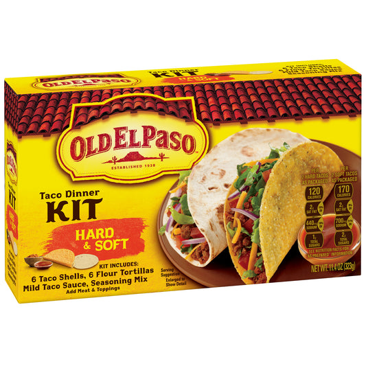 Old El Paso Hard and Soft Taco Dinner Kit, 11.4 oz