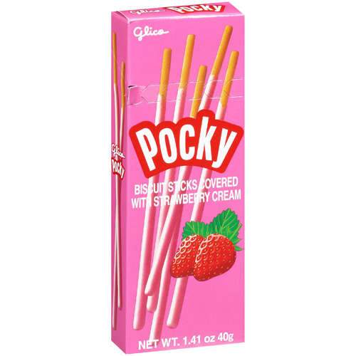 Glico Pocky Biscuit Sticks, Strawberry, 1.41 Oz