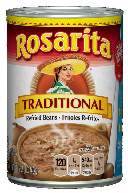 Rosarita Traditional Refried Beans, 16 oz