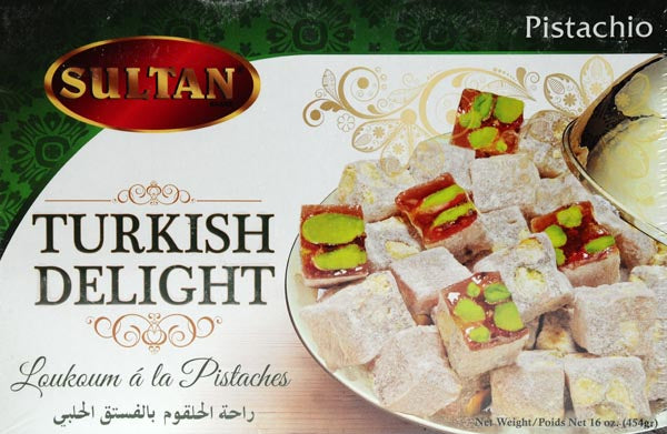 Sultan Pistachio Turkish Delight Loukoum Raha 16oz