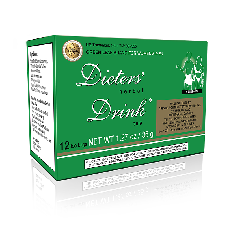 Dieters Herbal Drink Extra Strength Green Leaf 12 Bags
