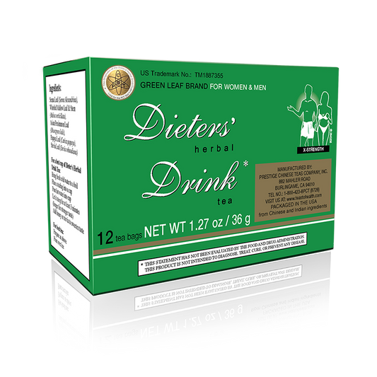 Dieters Herbal Drink Extra Strength Green Leaf 12 Bags